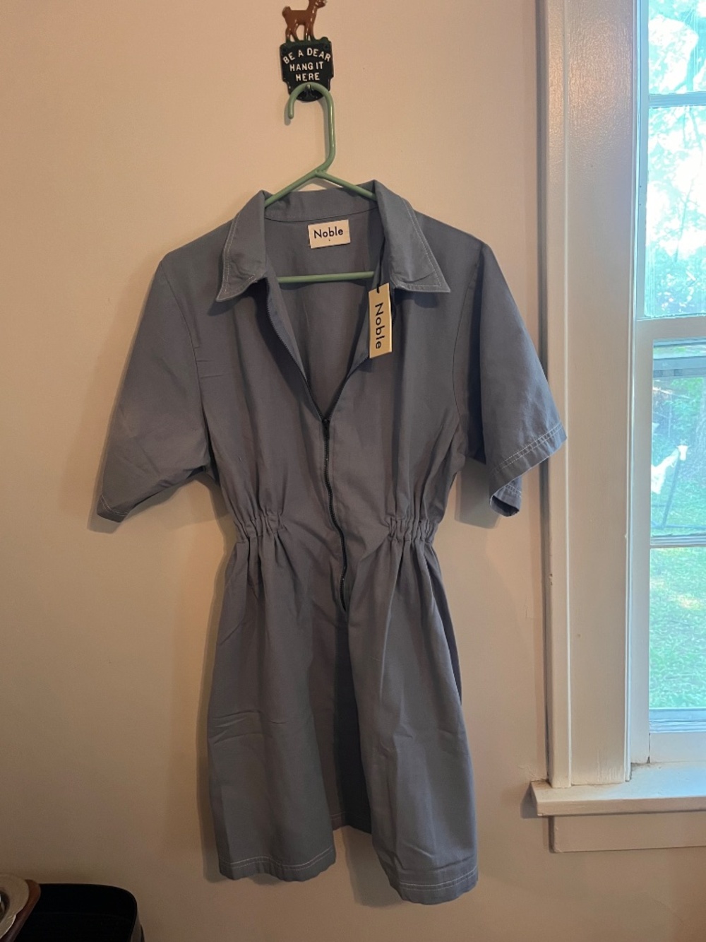 Noble Utility Dress in Pebble Blue - Picture 5 of 7